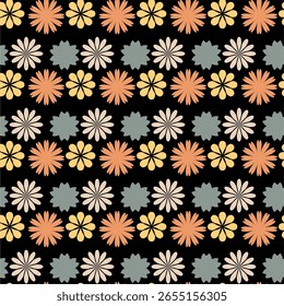 Patrón decorativo inconsútil con el diseño festivo de la decoración del arte del fondo del cumpleaños del Fondo de pantalla de las flores para la materia textil, papel	
