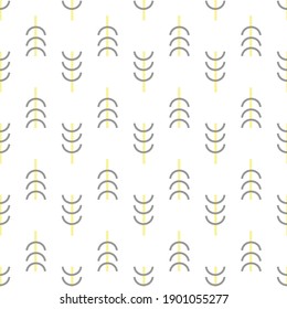 Seamless decorative pattern with geometric shapes.
