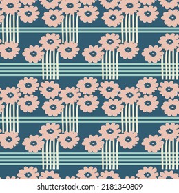 Seamless decorative pattern with little flowers. Print for textile, wallpaper, covers, surface. For fashion fabric.