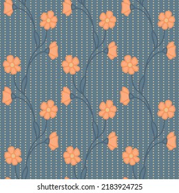 Seamless decorative pattern with little flowers. Print for textile, wallpaper, covers, surface. For fashion fabric.