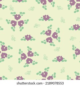 Decoración sin inconfundibles con flores. Imprimir para textil, papel pintado, cubiertas, superficie. Para tela de moda. Millefleurs de estilo moderno.