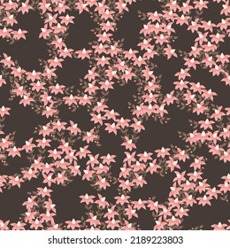 Decoración sin inconfundibles con flores. Imprimir para textil, papel pintado, cubiertas, superficie. Para tela de moda. Millefleurs de estilo moderno.