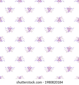 Seamless decorative pattern in minimalists style. Abstract floral background. Modern texture graphic design. Botanical theme.