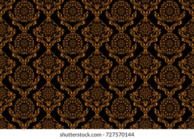 Seamless decorative pattern on background. Floral ornament on background. Wallpaper pattern. Template for design and interior