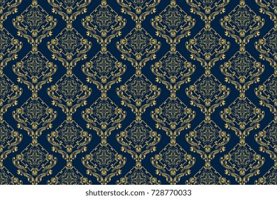 Seamless decorative pattern on background. Floral ornament on background. Wallpaper pattern. Template for design and interior