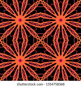 Seamless decorative pattern. Oriental pattern. 
