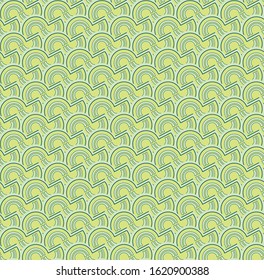 seamless decorative pattern with repeated half circles