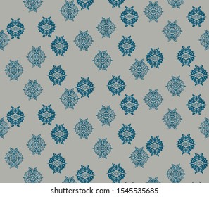 seamless decorative pattern with repeated ornaments constructed of mirroring butterflies
