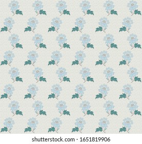 seamless decorative pattern with rows of  floral ornaments