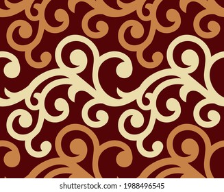 Seamless decorative pattern in spiral shape