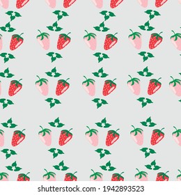 Patrón decorativo de fresas sin fisuras Textura para tela, envoltura, papel pintado.