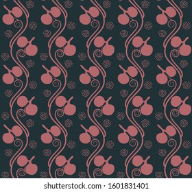 seamless decorative pattern with stylised floral ornaments in ancient greek style