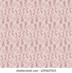 seamless decorative pattern with stylised flower ornaments