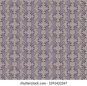 seamless decorative pattern with stylised flower ornaments
