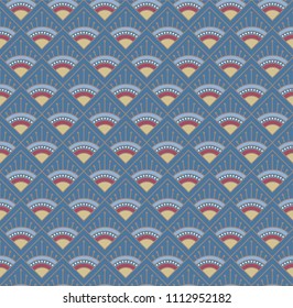 seamless decorative pattern with stylised flowers in diamond shapes