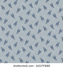 estampado decorativo sin fisuras con flores estilizadas sobre un fono de textura gruesa