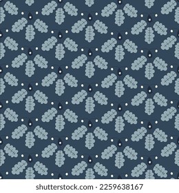 Seamless decorative pattern with sweet oak leaves. Print for textile, wallpaper, covers, surface. Retro stylization. For fashion fabric.