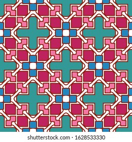Seamless decorative pattern with trellised texture. Vector illustration