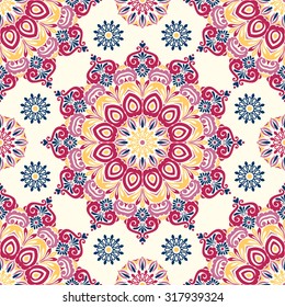 Seamless decorative pattern. Vintage. Oriental pattern. Freehand drawing.