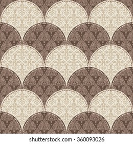 Seamless decorative pattern. Vintage. Oriental pattern. Freehand drawing.