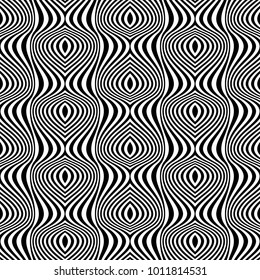 Seamless decorative pattern. Wavy lines texture. Vector art.