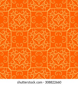 Seamless decorative pattern.Endless ornamental ethnic texture.Template for design and decoration.Hand-draw vector illustration.