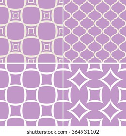Seamless decorative patterns with abstract ornament