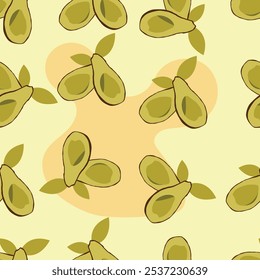 seamless decorative patterns nature vector background