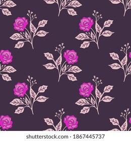 Flores vectoriales púrpuras sin foco