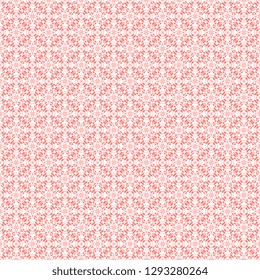 Seamless decorative red ornament on background. Floral ornament on background. Seamless wallpaper pattern