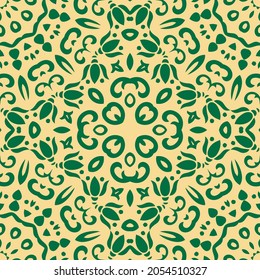Seamless decorative round ornament with geometric pattern. Oriental floral lace vector. Luxury texture for wallpaper invitation decor fabric.