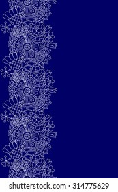 Seamless decorative strip with flowers