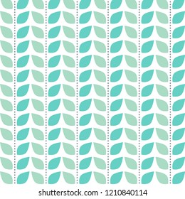 Seamless decorative template texture with green and leafs shape.