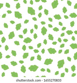 Textura de plantilla decorativa impecable con hojas verdes sobre fondo blanco. patrón de hojas estilizadas. Interminable patrón floral. para papel tapiz, rellenos de patrones, fondo de página web, texturas superficiales.