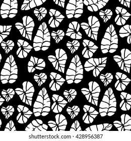 Seamless decorative template texture with leaves. 
