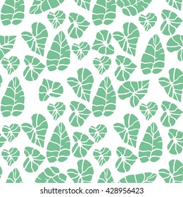 Seamless decorative template texture with leaves.
