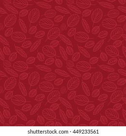 Seamless decorative template texture with leaves