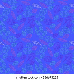 Seamless decorative template texture with leaves