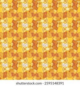 Seamless decorative texture. Abstract playful doodle background. 