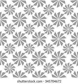 Seamless decorative vector background with abstract geometric shapes