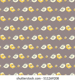 Seamless decorative vector background with birds. Print. Cloth design, wallpaper, packaging paper.