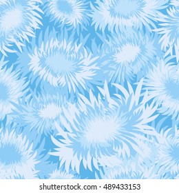 Seamless decorative vector background with chrysanthemums. Chung Yeung Festival. Holiday of Double Ninth Festival. Print. Repeating background. Cloth design, wallpaper.