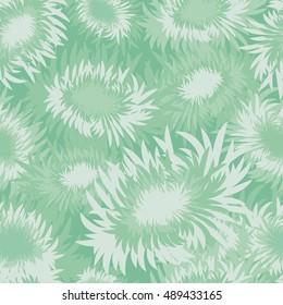 Seamless decorative vector background with chrysanthemums. Chung Yeung Festival. Holiday of Double Ninth Festival. Print. Repeating background. Cloth design, wallpaper.