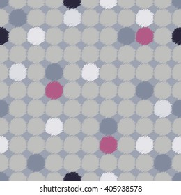 Seamless decorative vector background with circles. Print. Cloth design, wallpaper. 