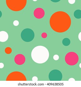 Seamless decorative vector background with circles. Print. Cloth design, wallpaper. 