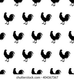 Seamless decorative vector background with cocks. Print. Cloth design, wallpaper.