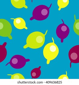 Seamless decorative vector background with fruits. Print. Cloth design, wallpaper. 