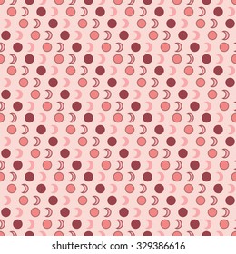 Seamless decorative vector background with geometric shapes