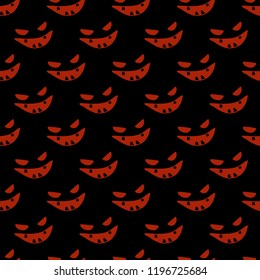 Seamless decorative vector background Happy Halloween. Pumpkins. Doodle. Brushwork. Hand hatching. Can be used for wallpaper, textile, invitation card, wrapping, web page background.