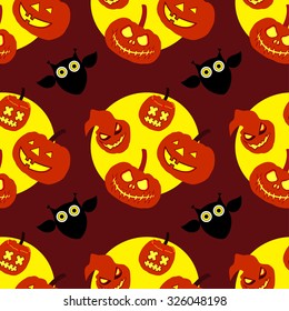 Seamless decorative vector background Happy Halloween